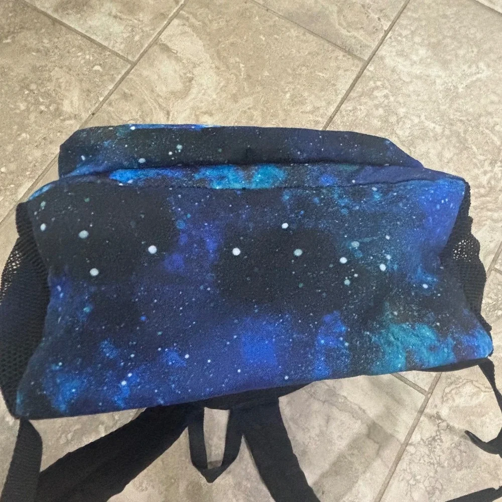 JanSport Doubleton Galaxy Space Backpack Blue Green JS0A7ZNY Kids School Bag